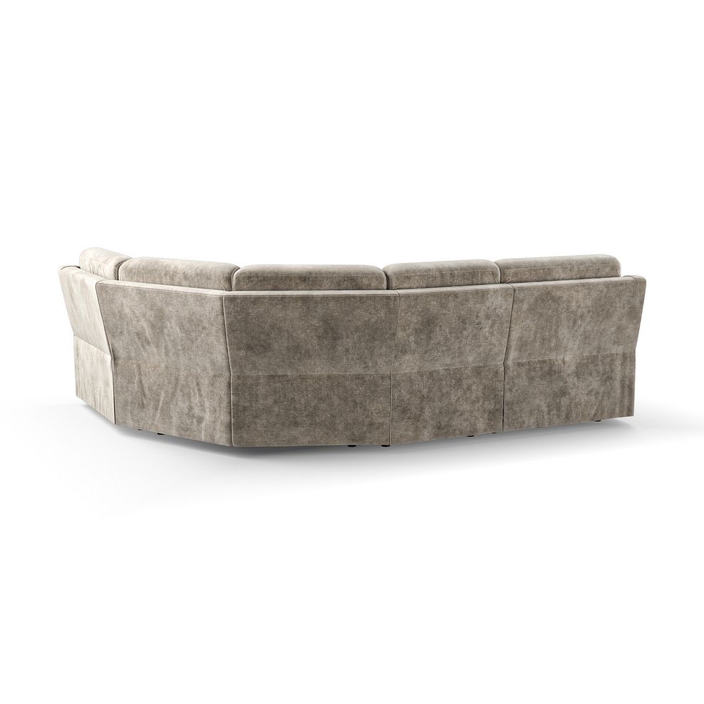 Leo Right Hand Corner Recliner Sofa in Descent Taupe Fabric 6