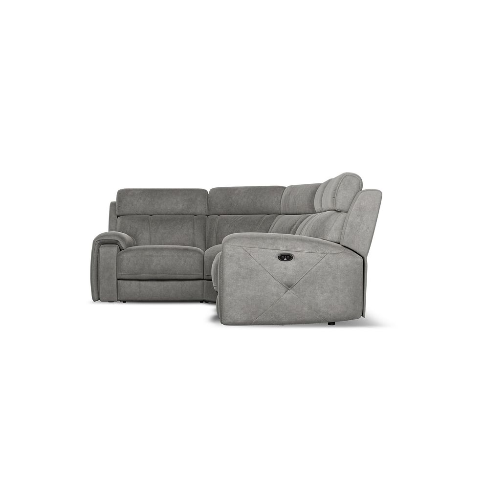 Leo Right Hand Corner Recliner Sofa in Maldives Dark Grey Fabric 7