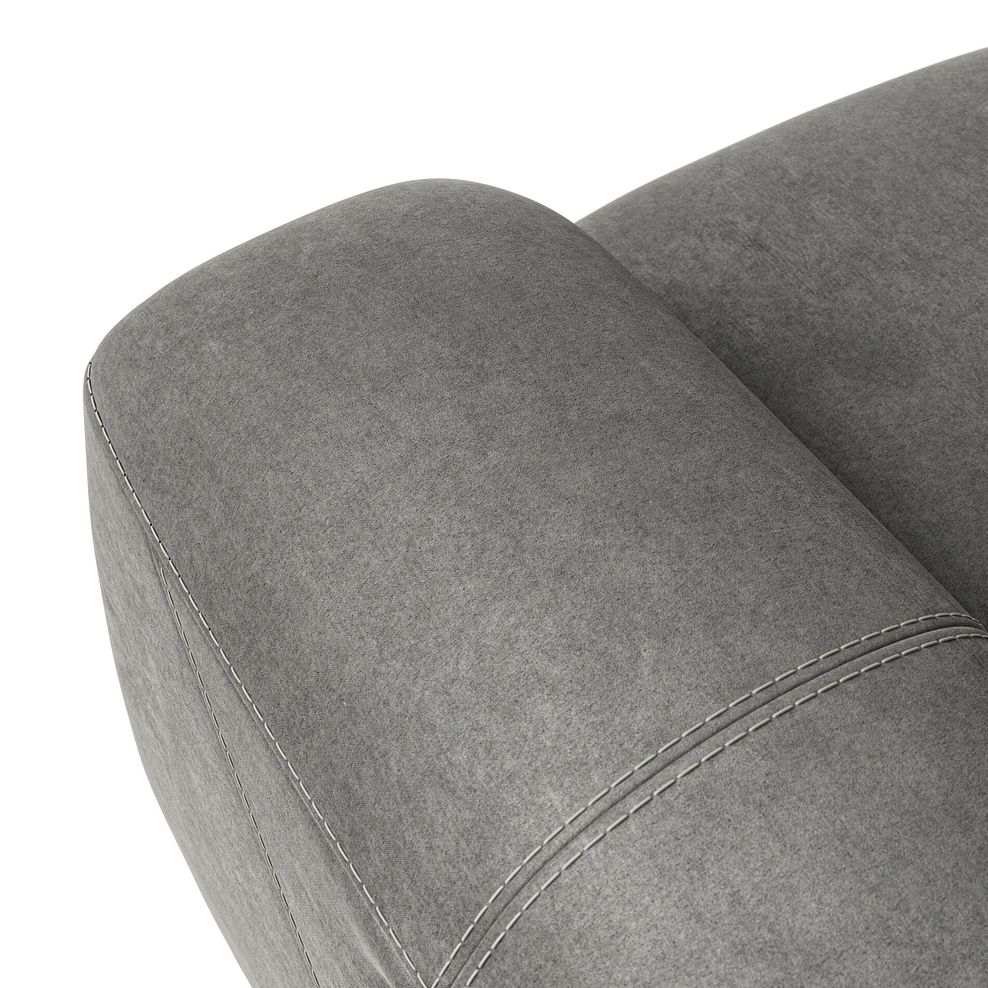 Leo Right Hand Corner Recliner Sofa in Maldives Dark Grey Fabric 9