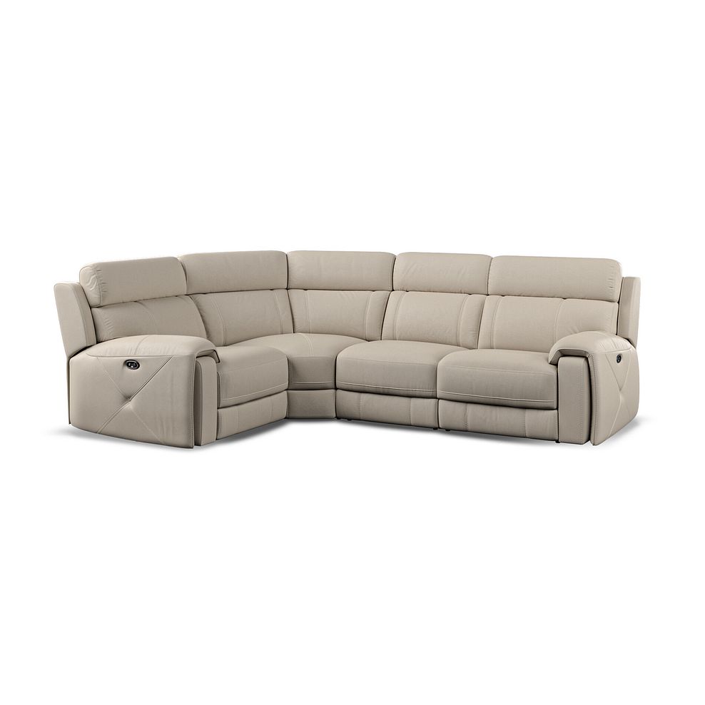 Leo Right Hand Corner Recliner Sofa in Pebble Leather 1