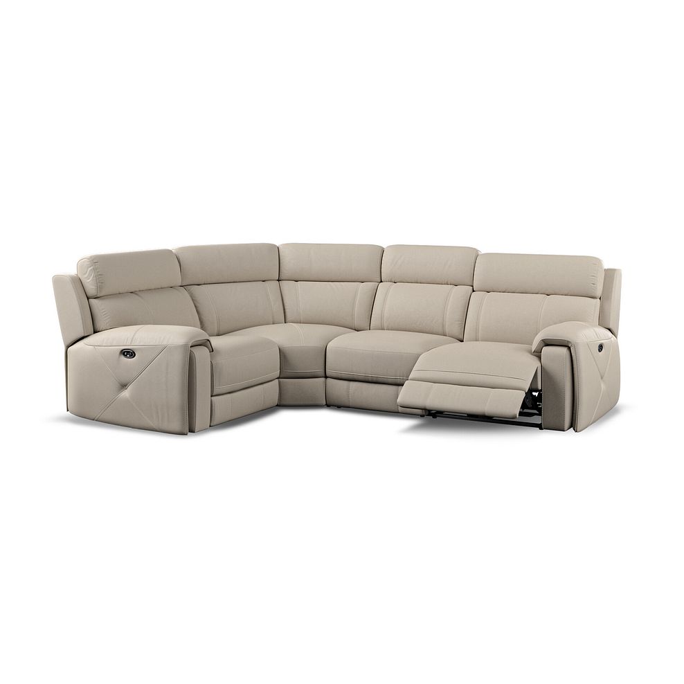 Leo Right Hand Corner Recliner Sofa in Pebble Leather 3