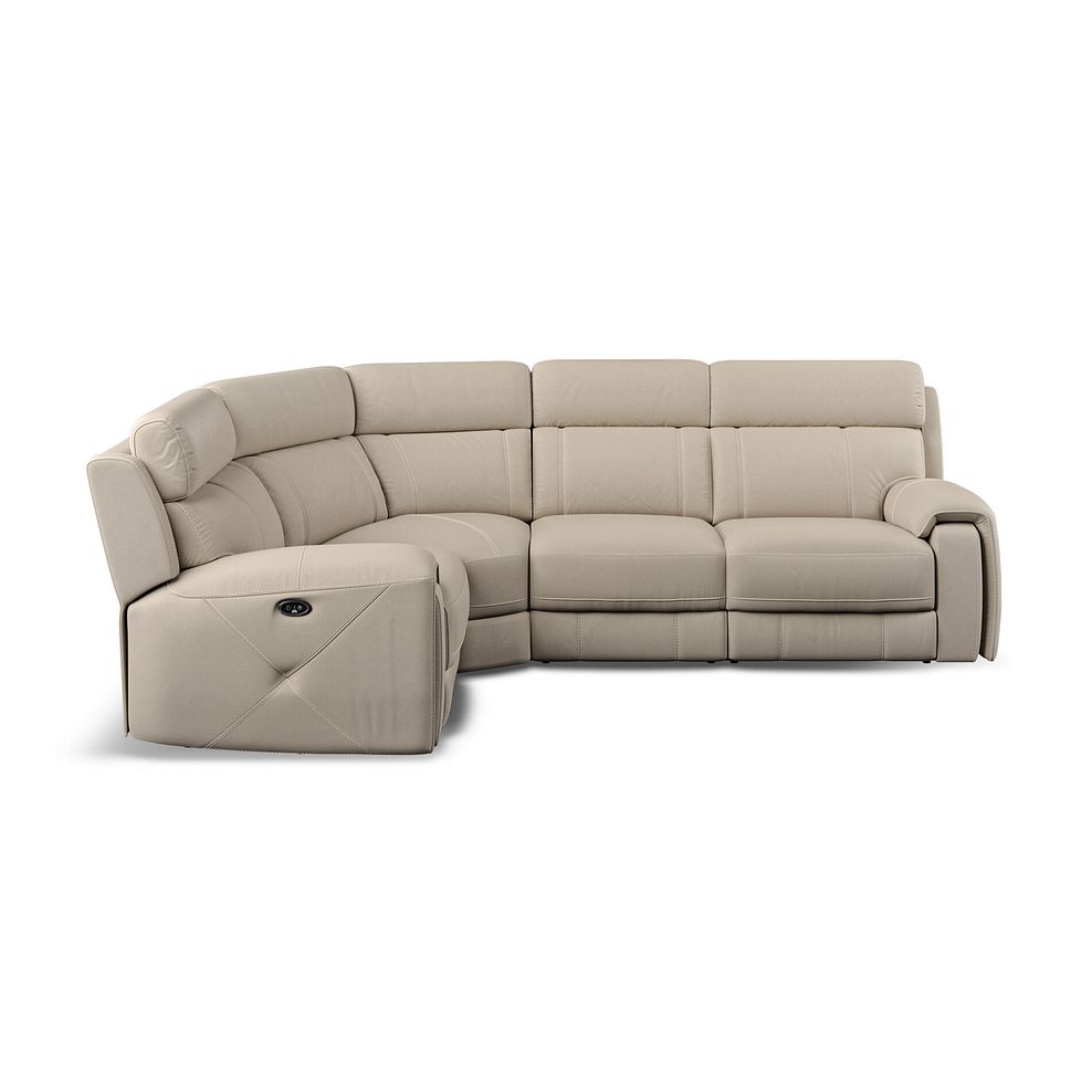 Leo Right Hand Corner Recliner Sofa in Pebble Leather 6