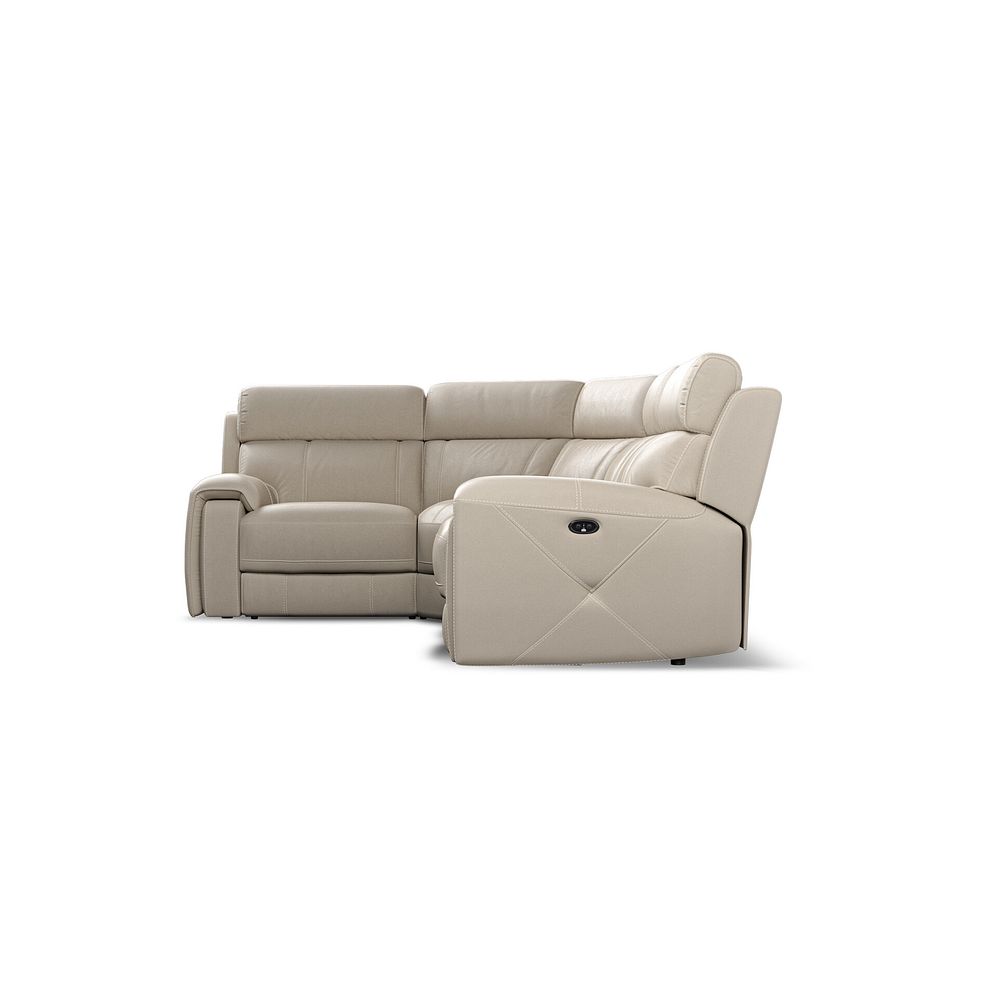 Leo Right Hand Corner Recliner Sofa in Pebble Leather 7