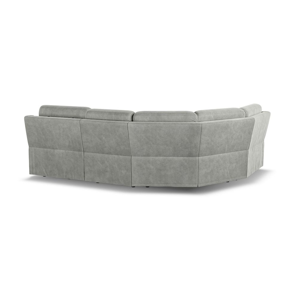 Leo Right Hand Corner Recliner Sofa with Adjustable Headrests in Billy Joe Dove Grey Fabric 5