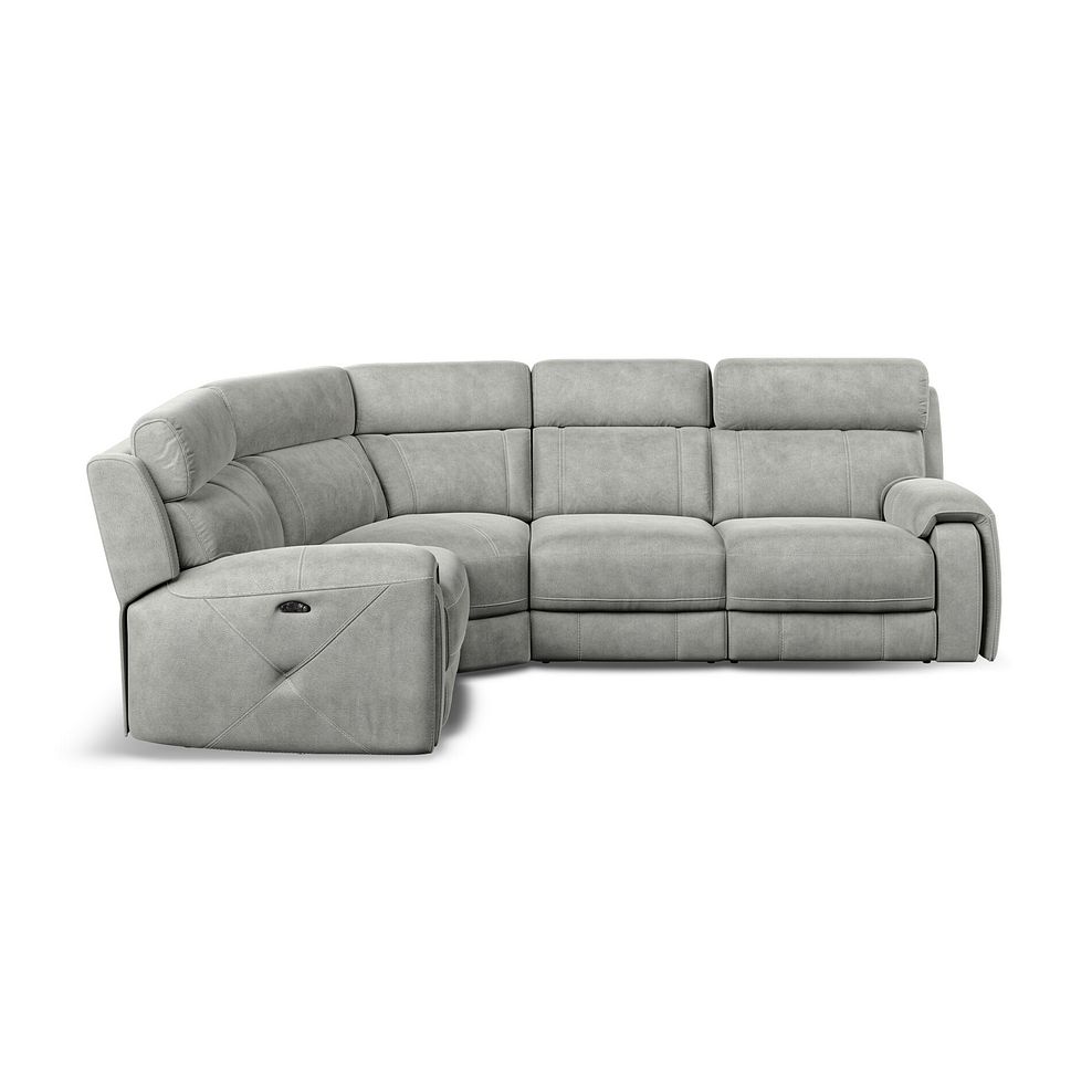 Leo Right Hand Corner Recliner Sofa with Adjustable Headrests in Billy Joe Dove Grey Fabric 6