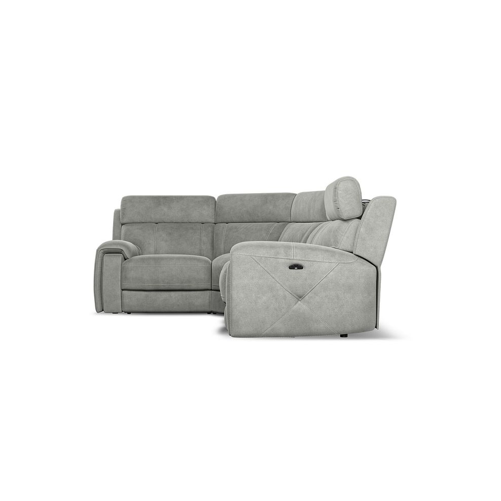 Leo Right Hand Corner Recliner Sofa with Adjustable Headrests in Billy Joe Dove Grey Fabric 7