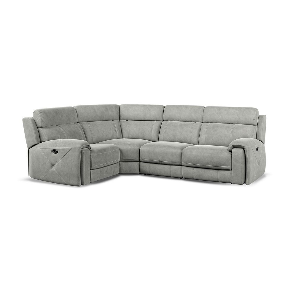Leo Right Hand Corner Recliner Sofa with Adjustable Headrests in Billy Joe Dove Grey Fabric 5