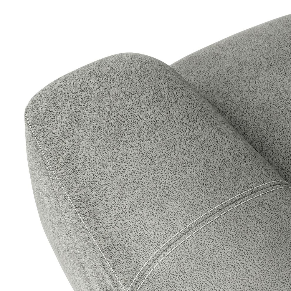 Leo Right Hand Corner Recliner Sofa with Adjustable Headrests in Billy Joe Dove Grey Fabric 13