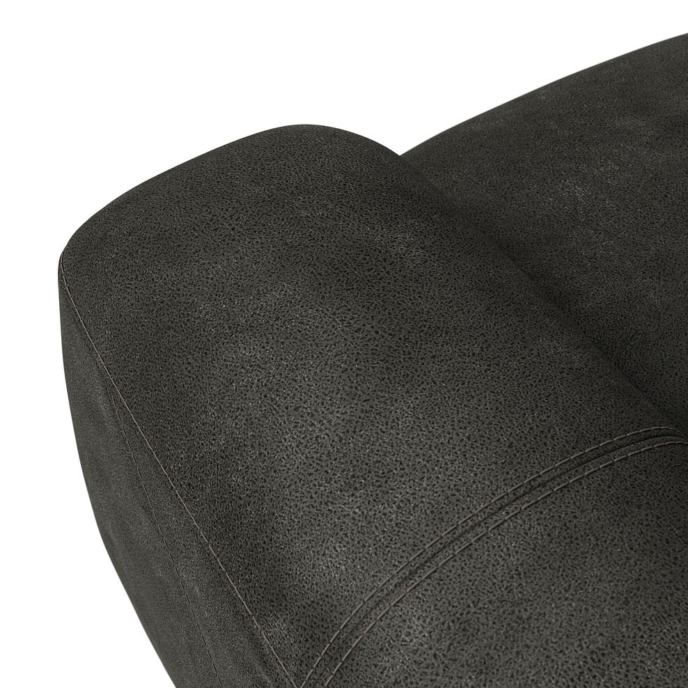 Leo Right Hand Corner Recliner Sofa with Adjustable Headrests in Billy Joe Grey Fabric 12