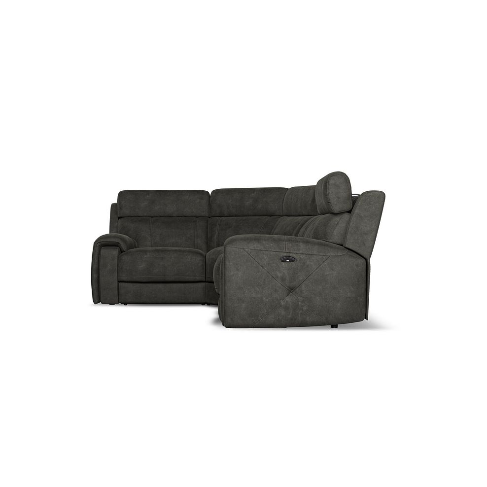 Leo Right Hand Corner Recliner Sofa with Adjustable Headrests in Billy Joe Grey Fabric 7