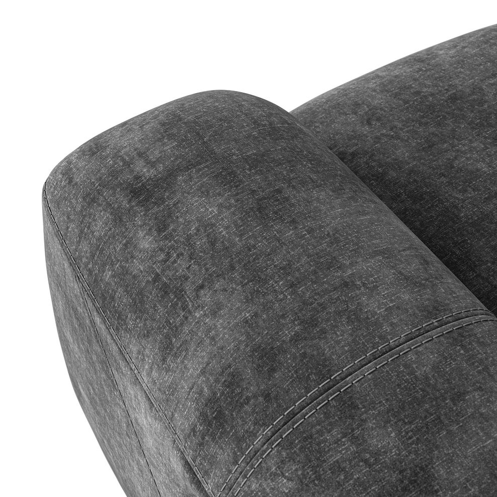 Leo Right Hand Corner Recliner Sofa with Adjustable Headrests in Descent Charcoal Fabric 12