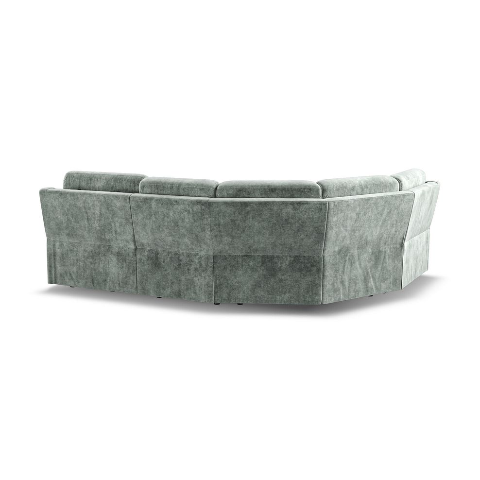 Leo Right Hand Corner Recliner Sofa with Adjustable Headrests in Descent Pewter Fabric 5