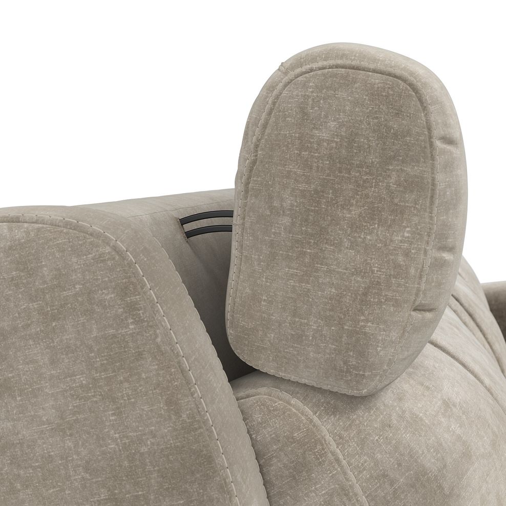 Leo Right Hand Corner Recliner Sofa with Adjustable Headrests in Descent Taupe Fabric 9