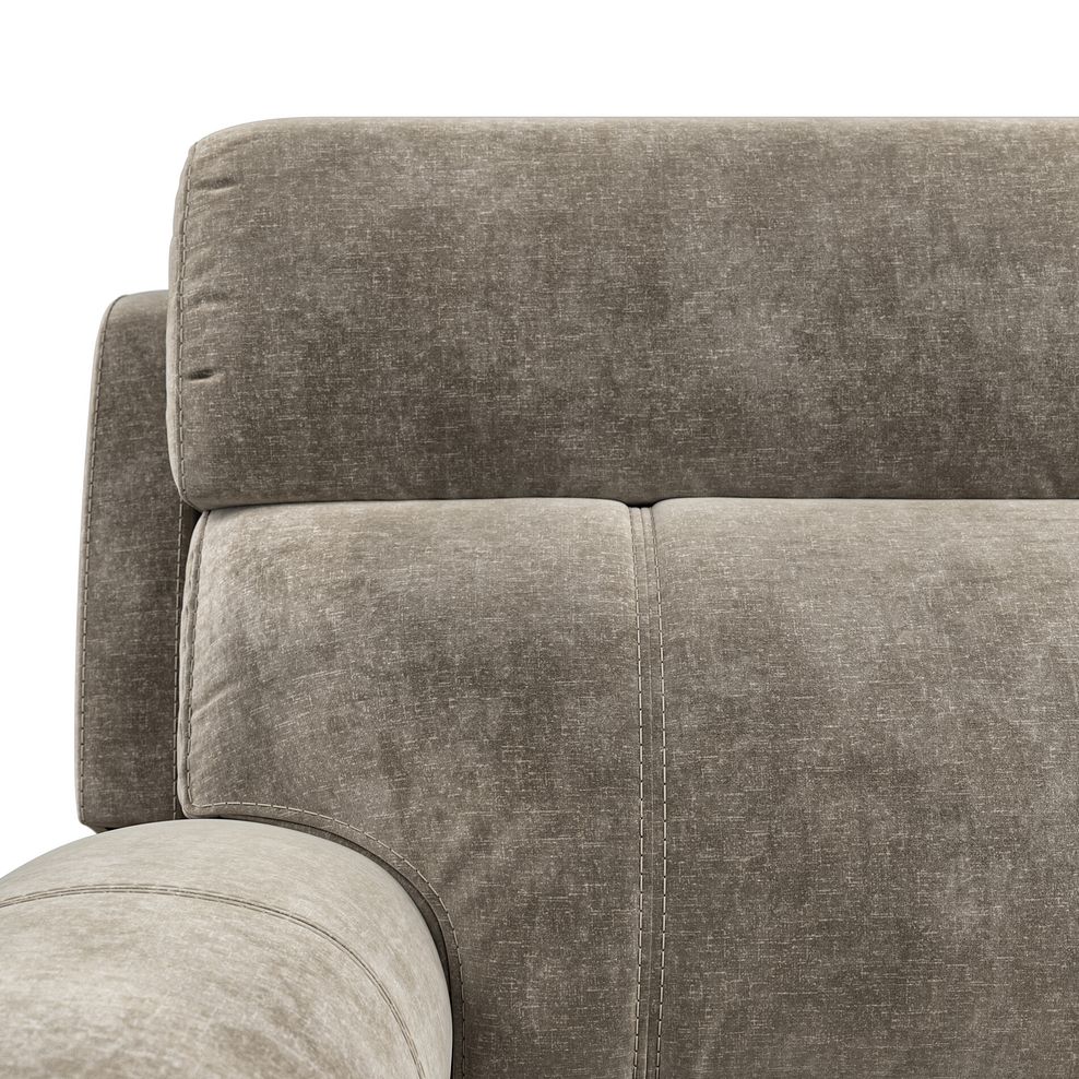 Leo Right Hand Corner Recliner Sofa with Adjustable Headrests in Descent Taupe Fabric 13