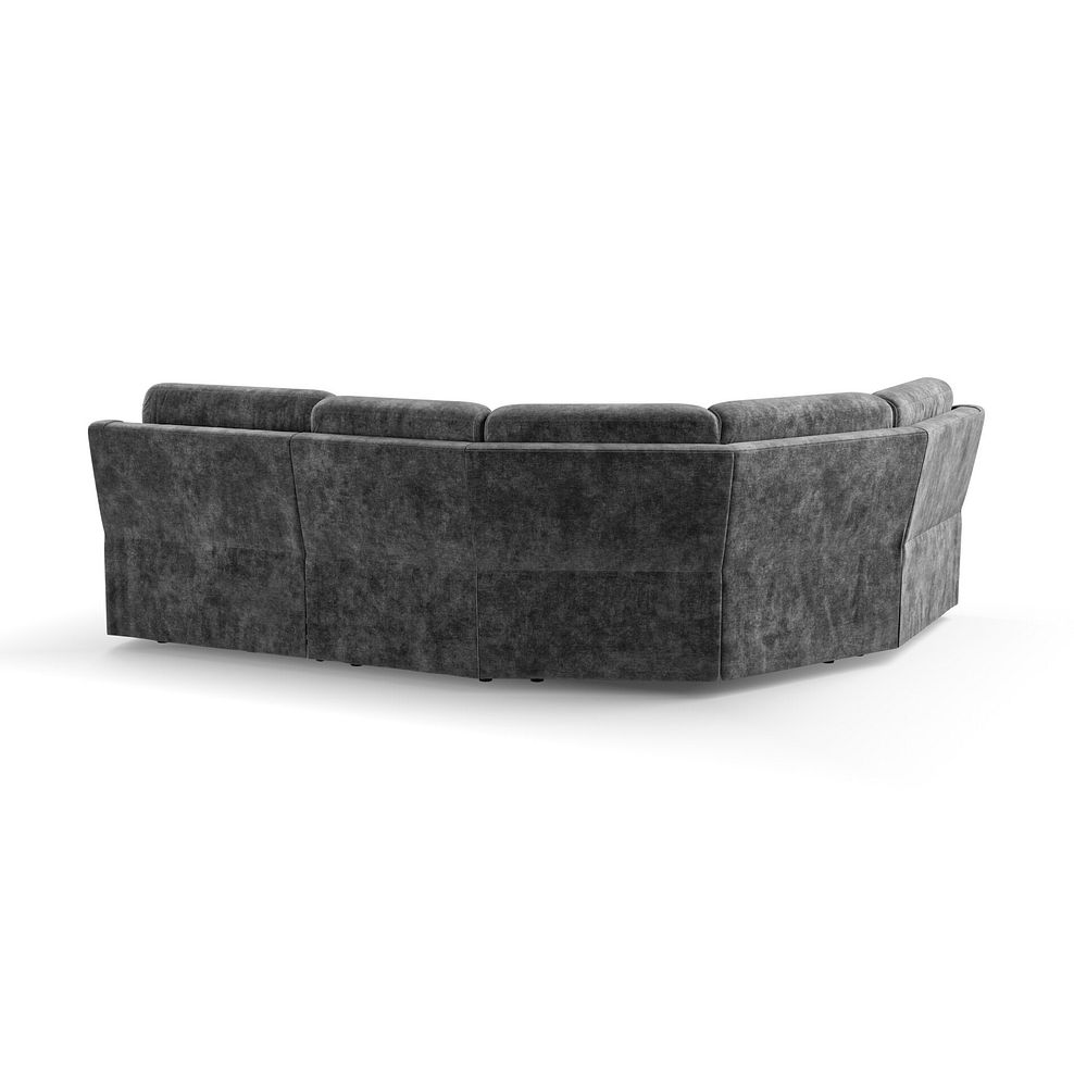 Leo Right Hand Corner Recliner Sofa with Adjustable Headrests in Descent Charcoal Fabric 6