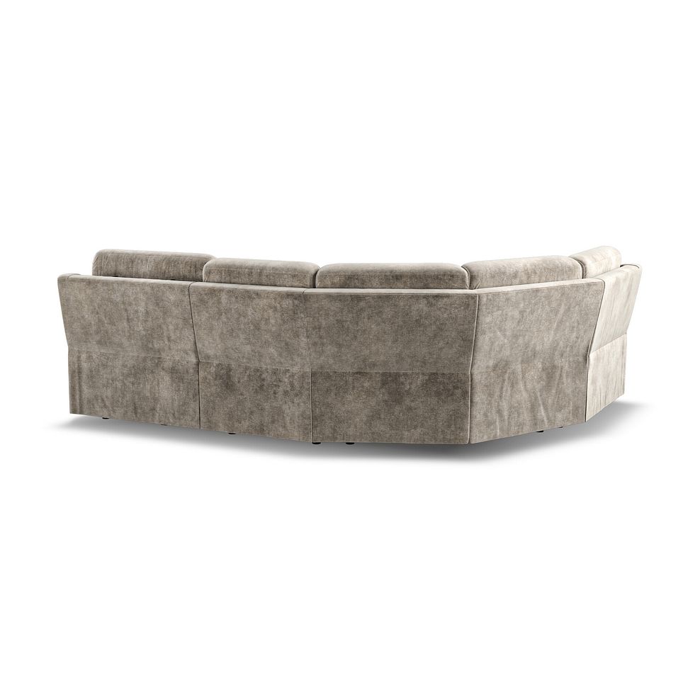 Leo Right Hand Corner Recliner Sofa with Adjustable Headrests in Descent Taupe Fabric 5