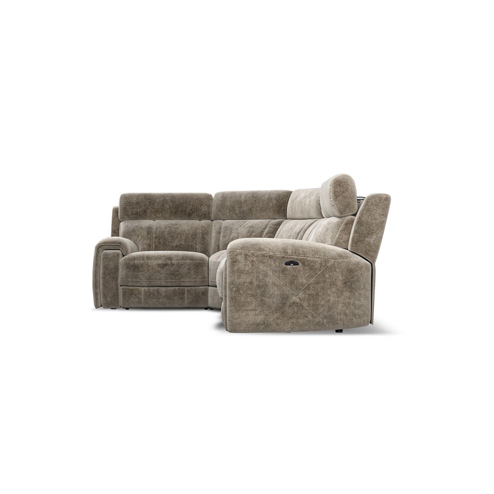 Leo Right Hand Corner Recliner Sofa with Adjustable Headrests in Descent Taupe Fabric 7