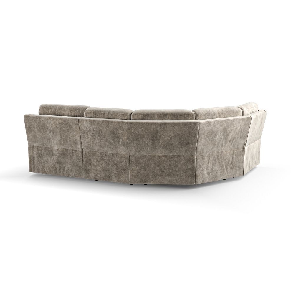 Leo Right Hand Corner Recliner Sofa with Adjustable Headrests in Descent Taupe Fabric 6