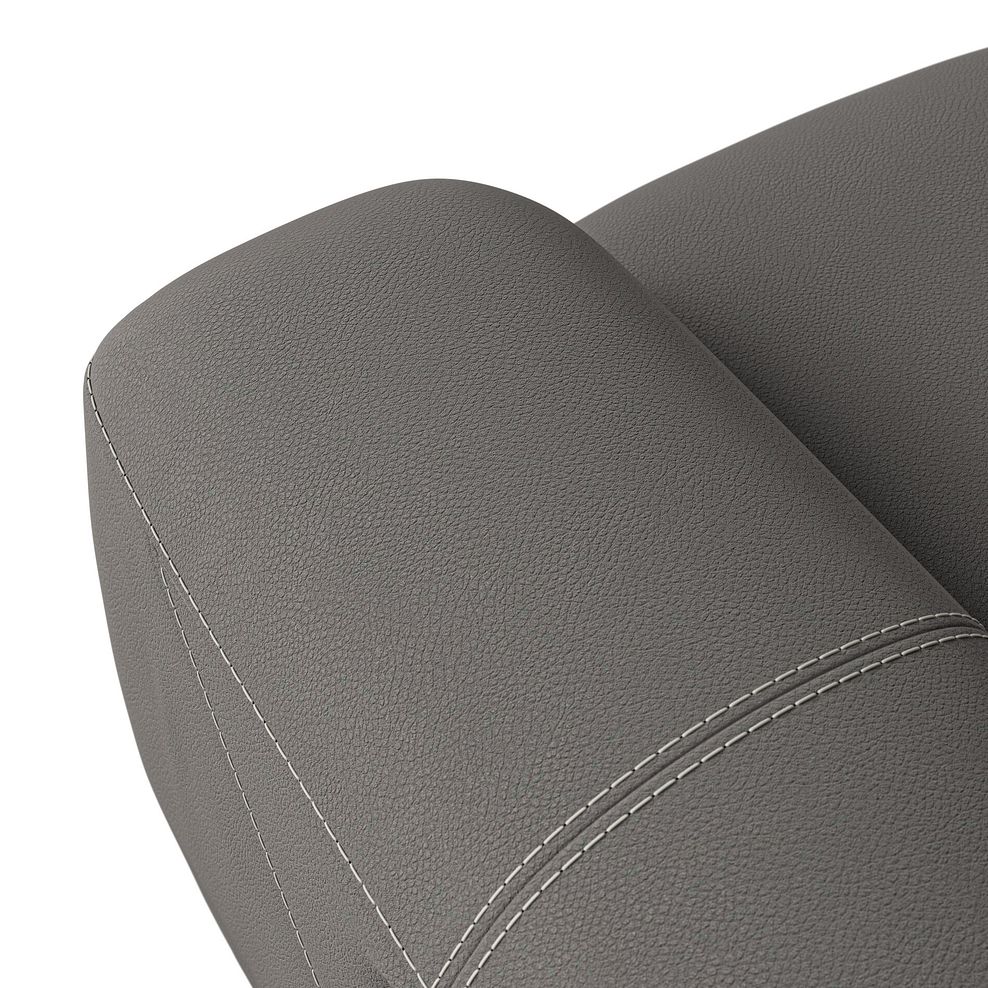 Leo Right Hand Corner Recliner Sofa with Adjustable Headrests in Elephant Grey Leather 9