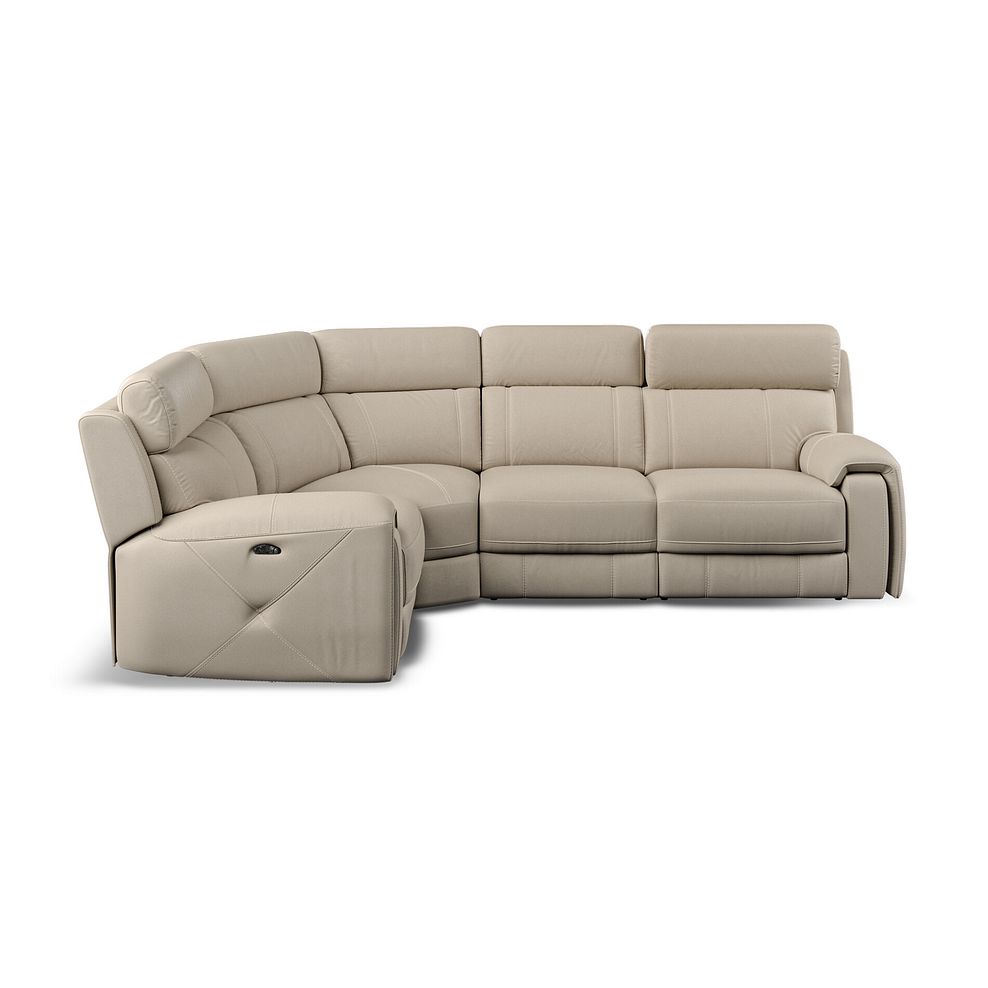 Leo Right Hand Corner Recliner Sofa with Adjustable Headrests in Pebble Leather 6