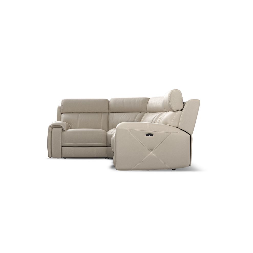 Leo Right Hand Corner Recliner Sofa with Adjustable Headrests in Pebble Leather 7