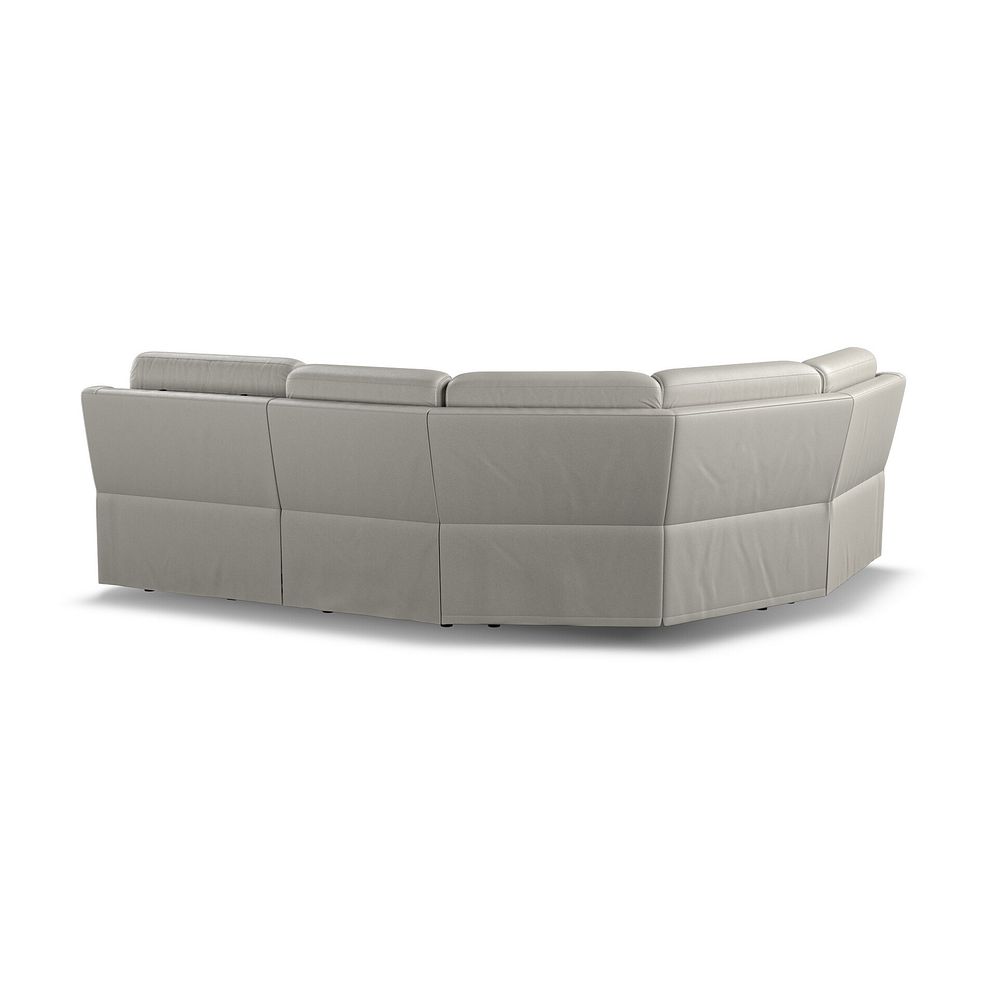 Leo Right Hand Corner Recliner Sofa with Adjustable Headrests in Taupe Leather 5
