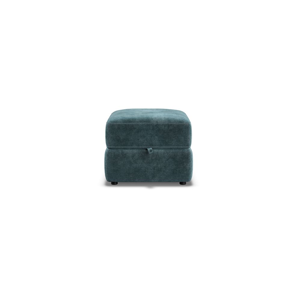 Leo Storage Footstool in Descent Blue Fabric Thumbnail 3
