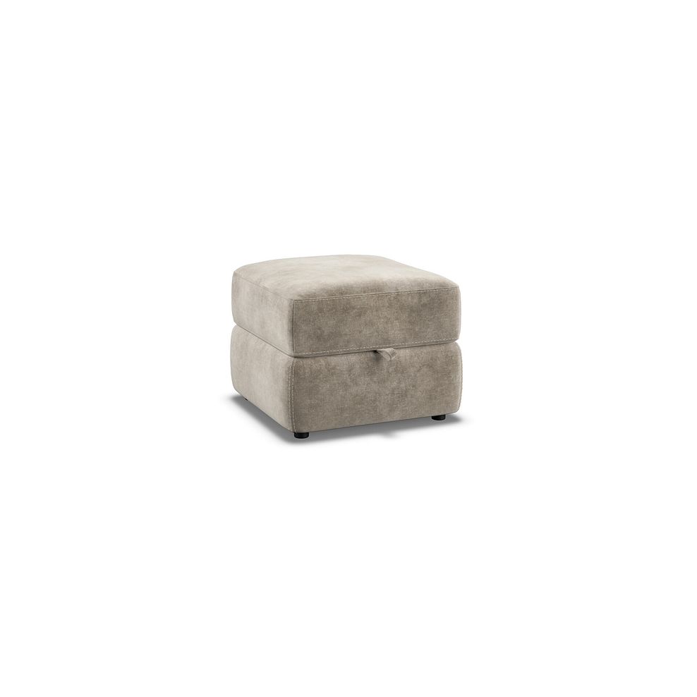 Leo Storage Footstool in Descent Taupe Fabric Thumbnail 1