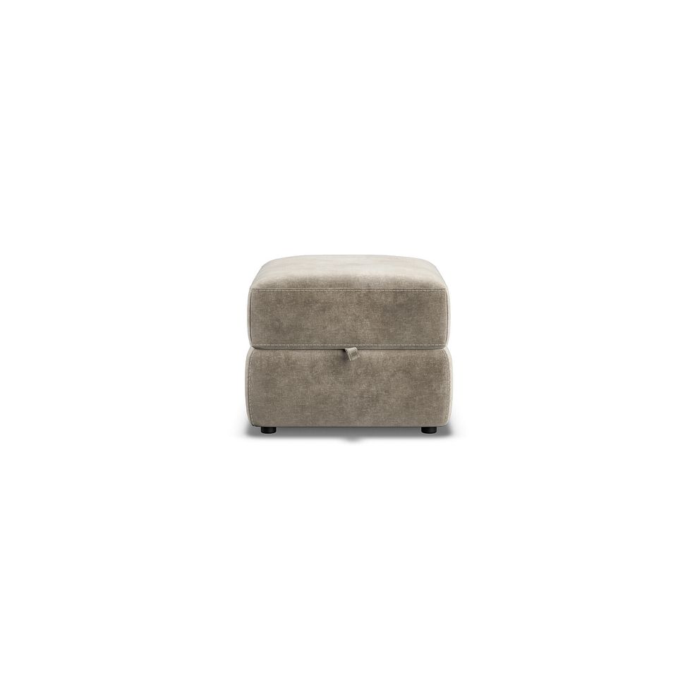 Leo Storage Footstool in Descent Taupe Fabric 3