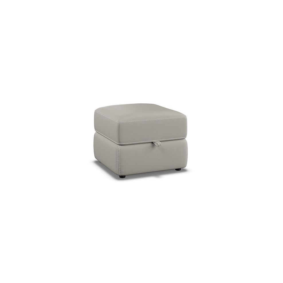 Leo Storage Footstool in Taupe Leather 1