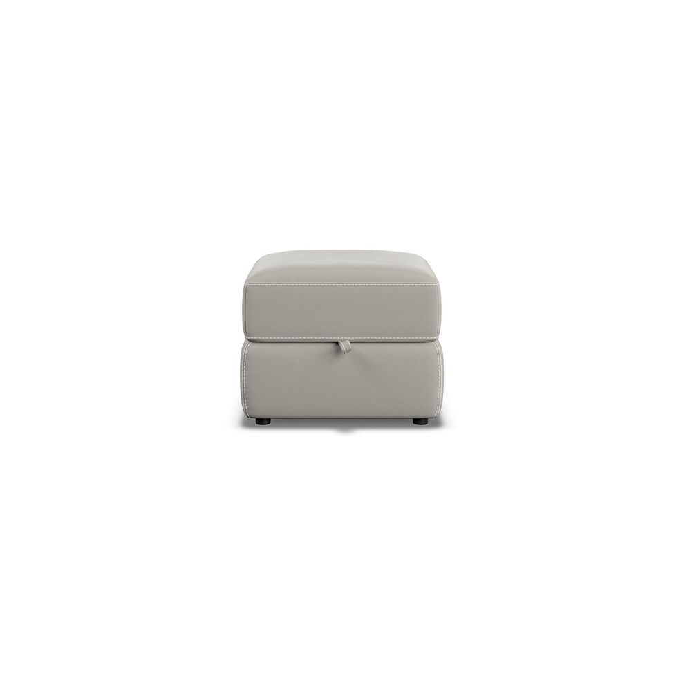 Leo Storage Footstool in Taupe Leather 3
