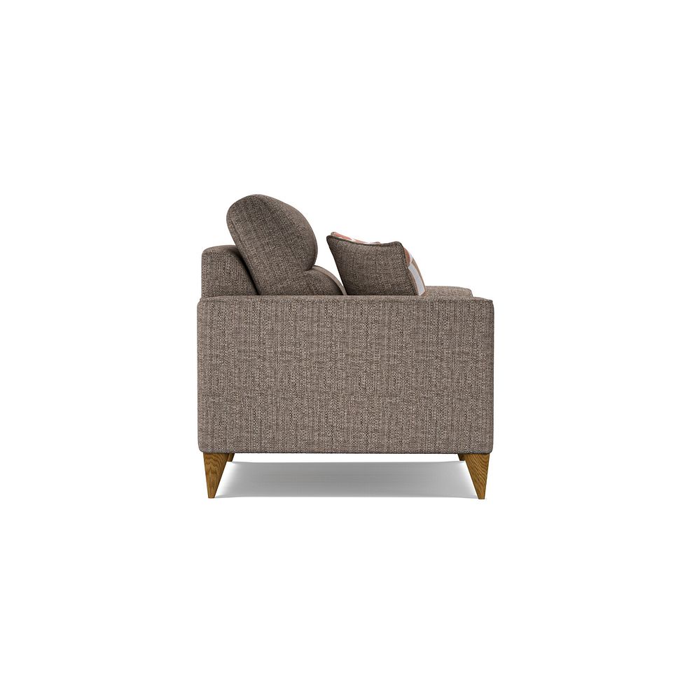 Levi 2 Seater Sofa in Barley Coffee Fabric with Asher Rust Scatters 3