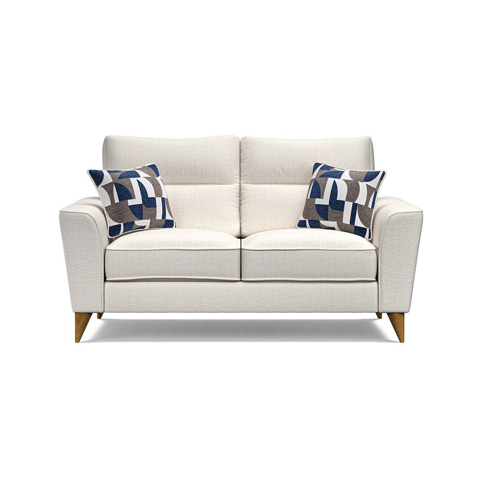 Levi 2 Seater Sofa in Barley Ivory Fabric with Asher Ocean Scatters Thumbnail 2
