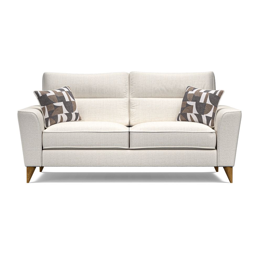 Levi 3 Seater Sofa in Barley Ivory Fabric with Asher Natural Scatters Thumbnail 2