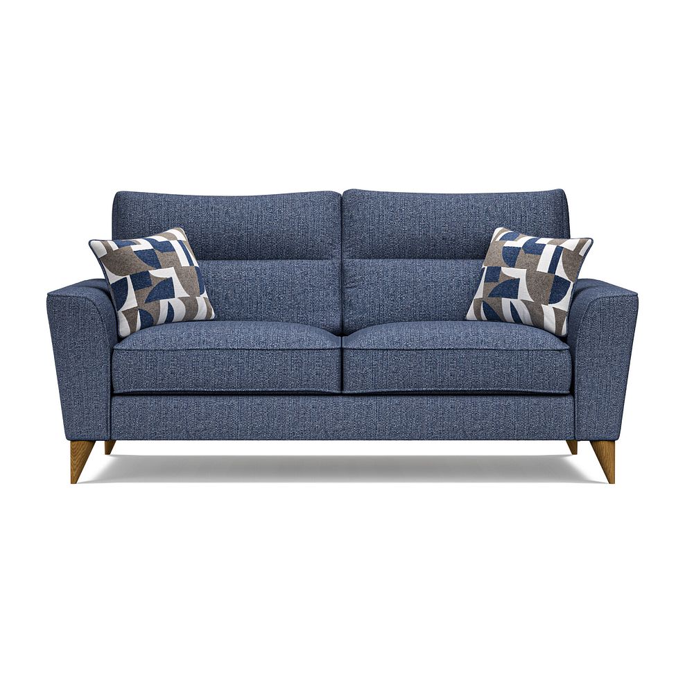 Levi 3 Seater Sofa in Barley Ocean Fabric with Asher Ocean Scatters Thumbnail 2