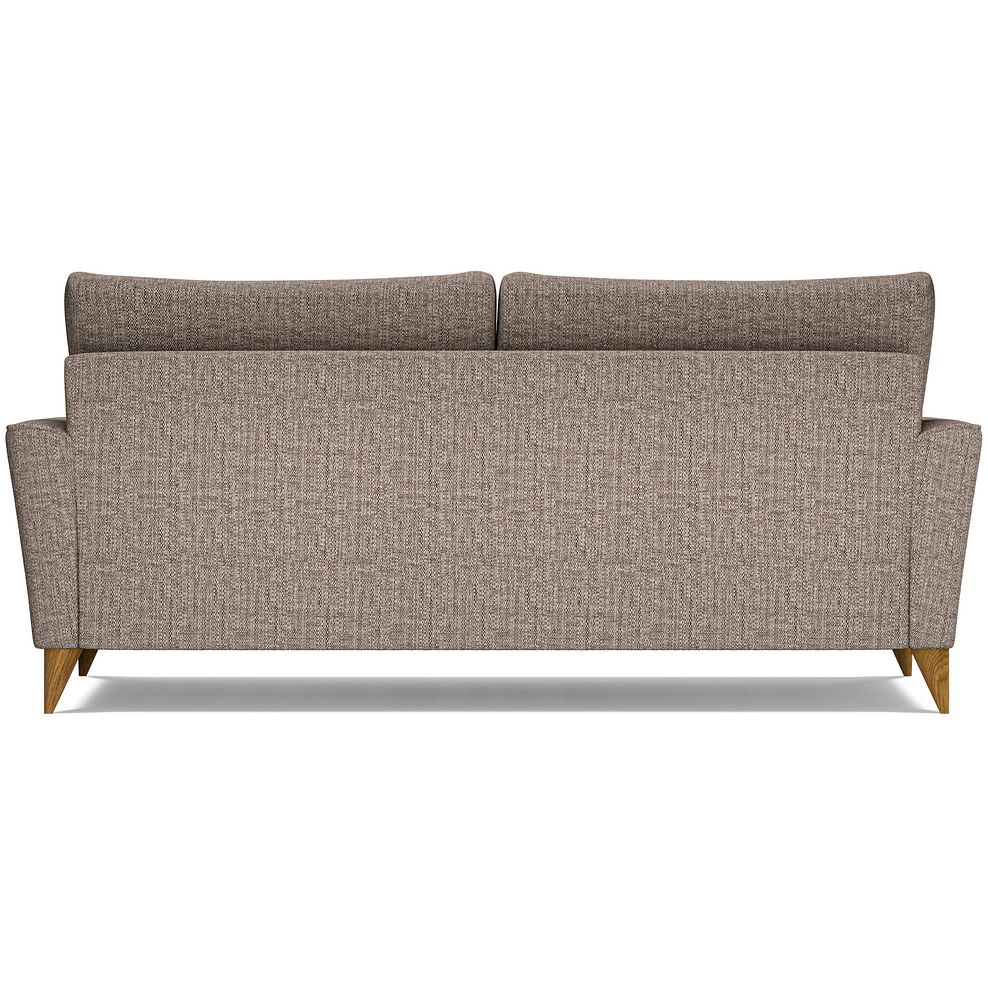 Levi 4 Seater Sofa in Barley Coffee Fabric with Asher Rust Scatters 4