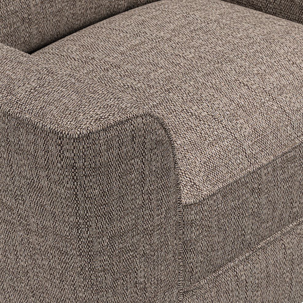 Levi 4 Seater Sofa in Barley Coffee Fabric with Asher Rust Scatters 7