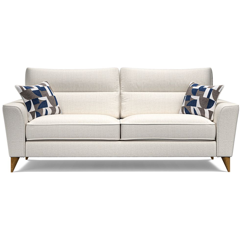 Levi 4 Seater Sofa in Barley Ivory Fabric with Asher Ocean Scatters Thumbnail 2