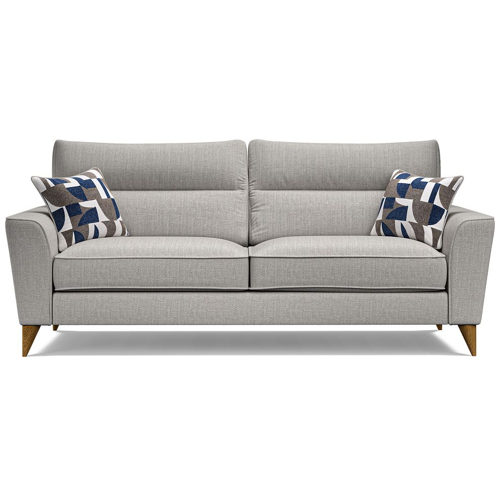 Levi 4 Seater Sofa in Barley Silver Fabric with Asher Ocean Scatters Thumbnail 4