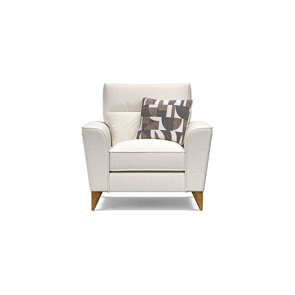 Levi Armchair in Barley Ivory Fabric with Asher Natural Scatter Thumbnail 2