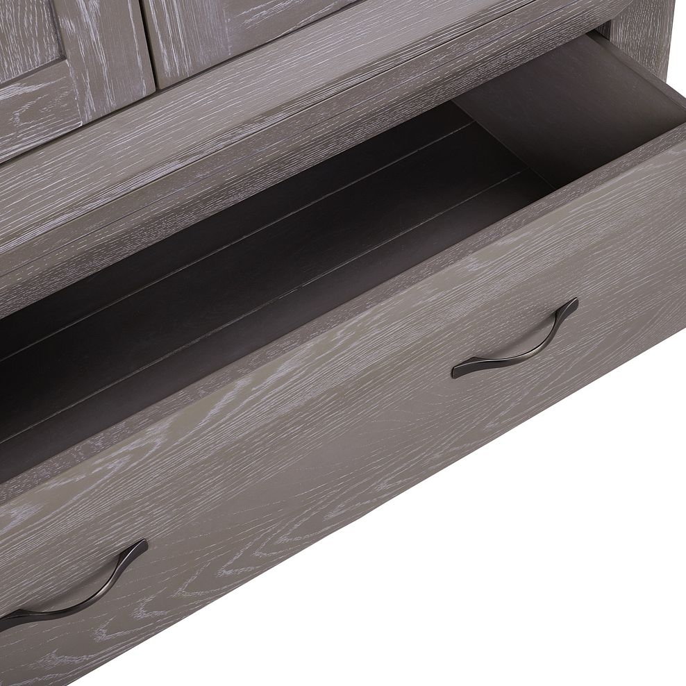 Willow Light Grey Double Wardrobe - Solid Oak 8