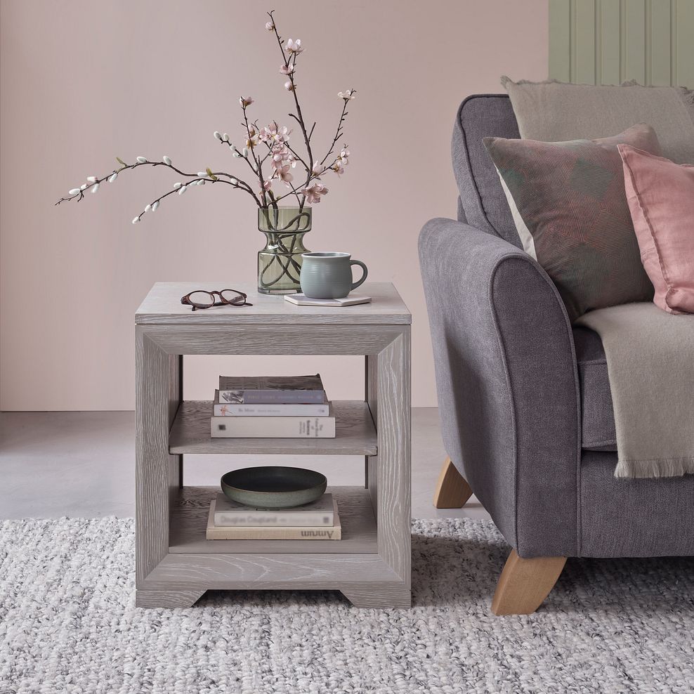 Light Grey Side Table Willow Oak Furnitureland