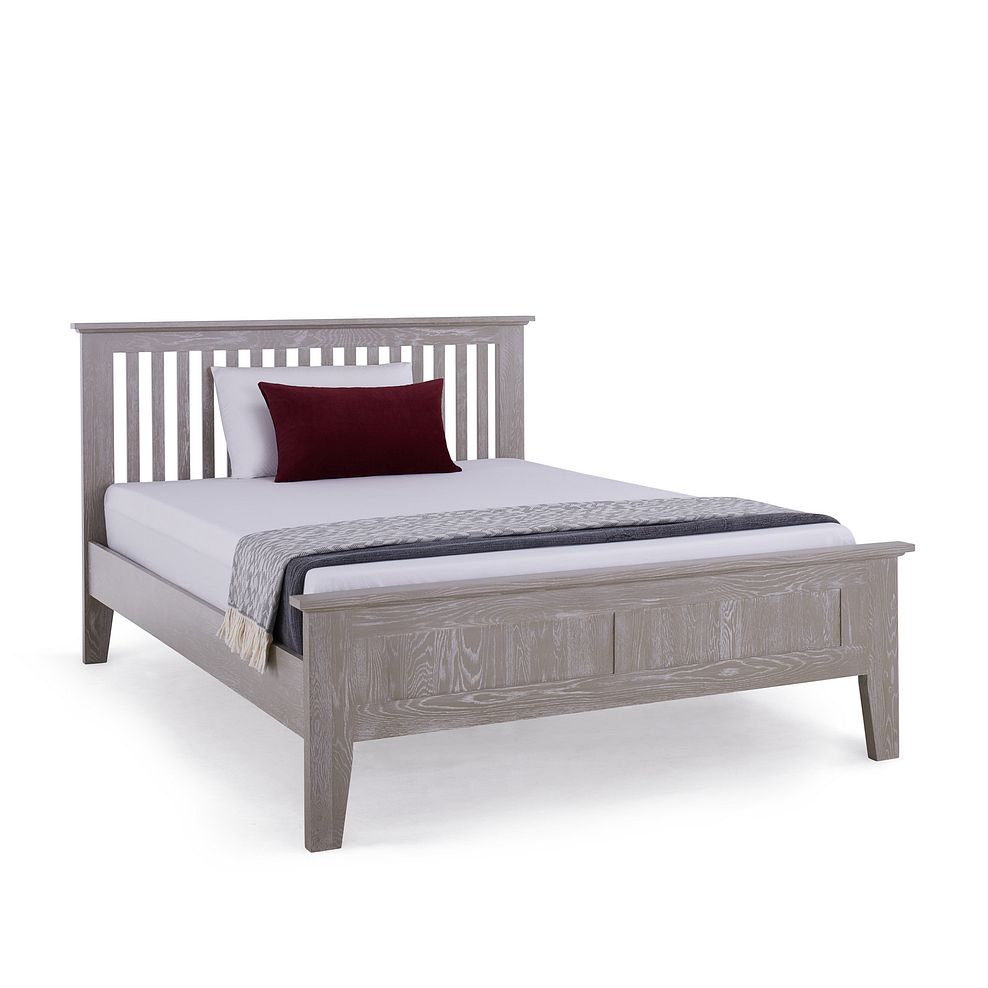 Willow Light Grey Super King-Size Bed - Solid Oak 3