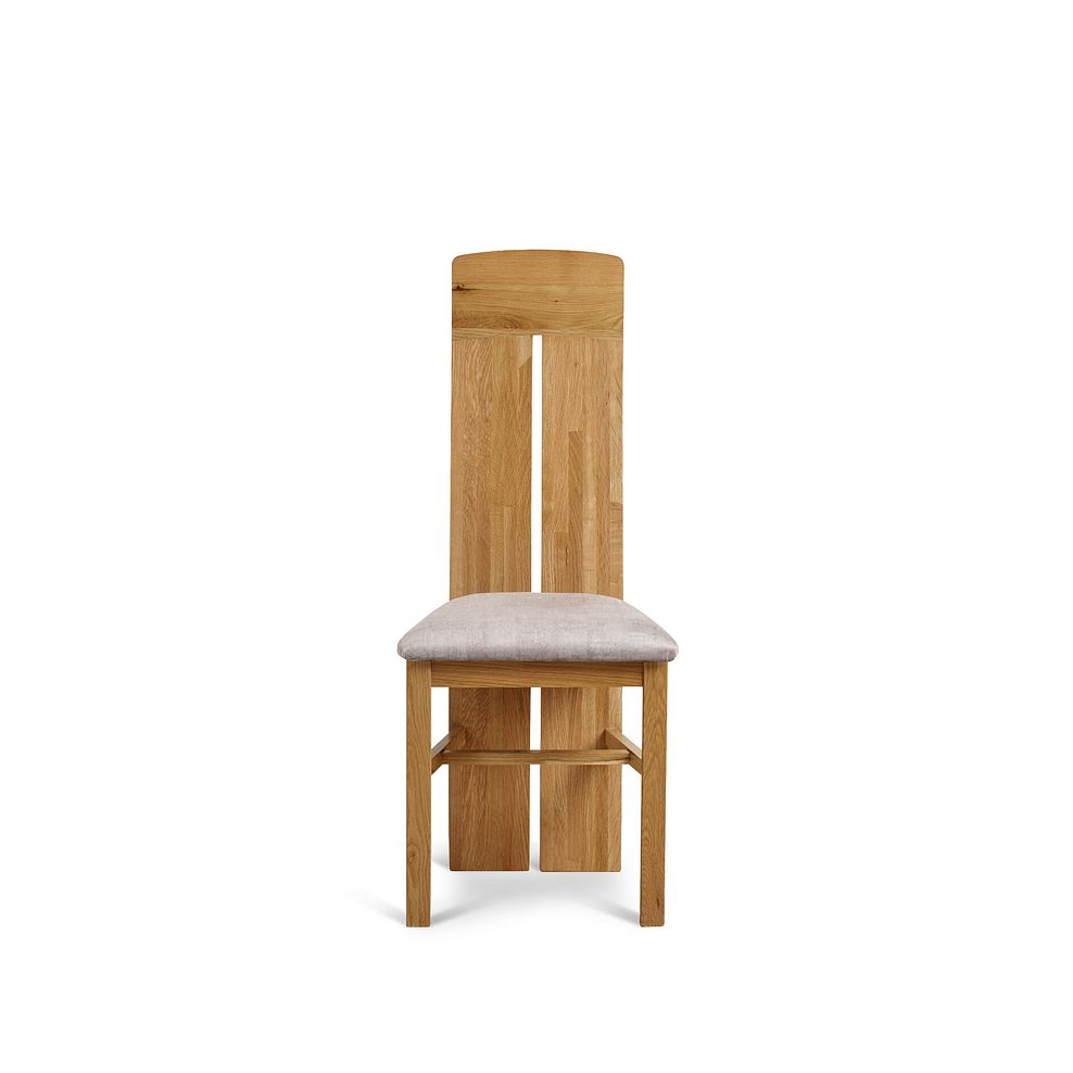 Lily Natural Solid Oak Chair with Heritage Mink Velvet Seat 2