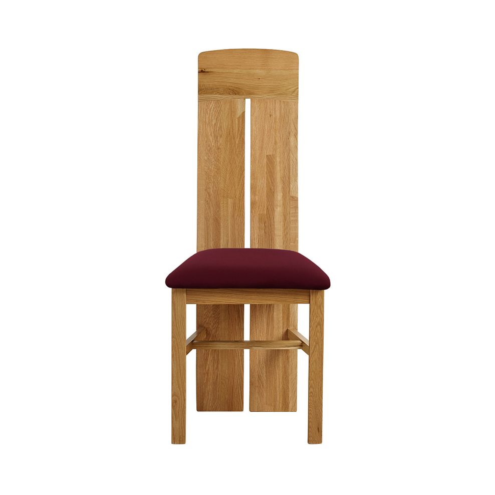 Lily Natural Solid Oak Chair with Shiraz Velvet Seat 2