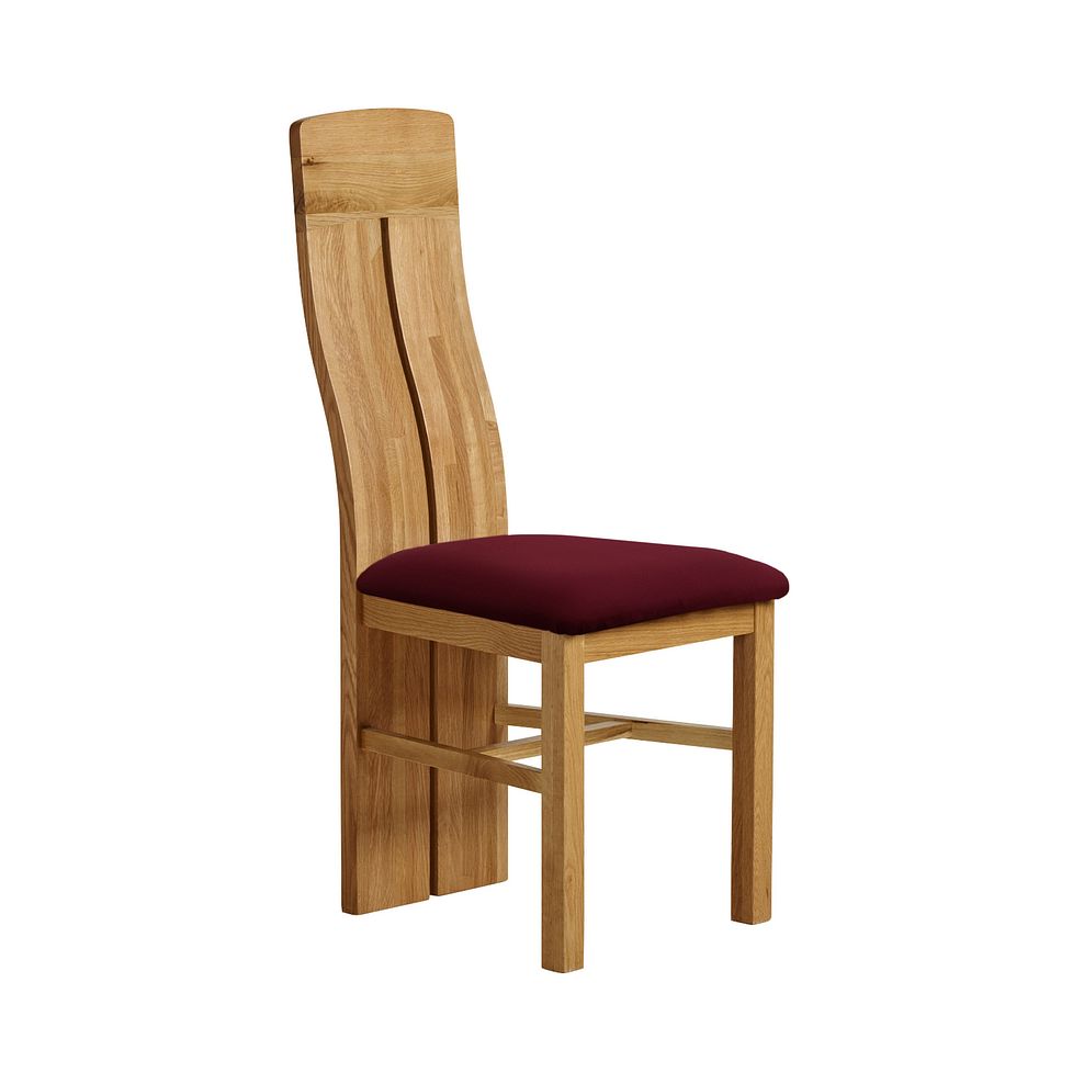 Lily Natural Solid Oak Chair with Shiraz Velvet Seat 1