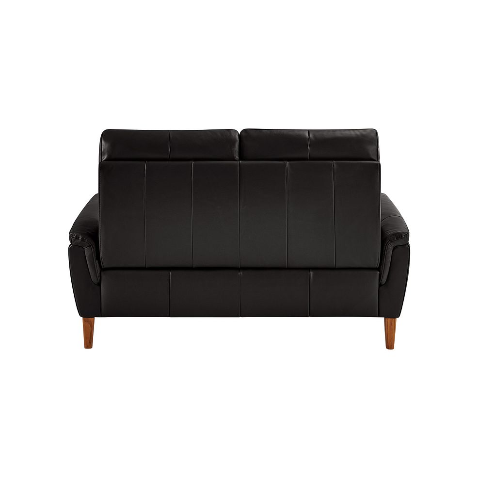 Linden Black Leather 2 Seater Sofa Thumbnail 4