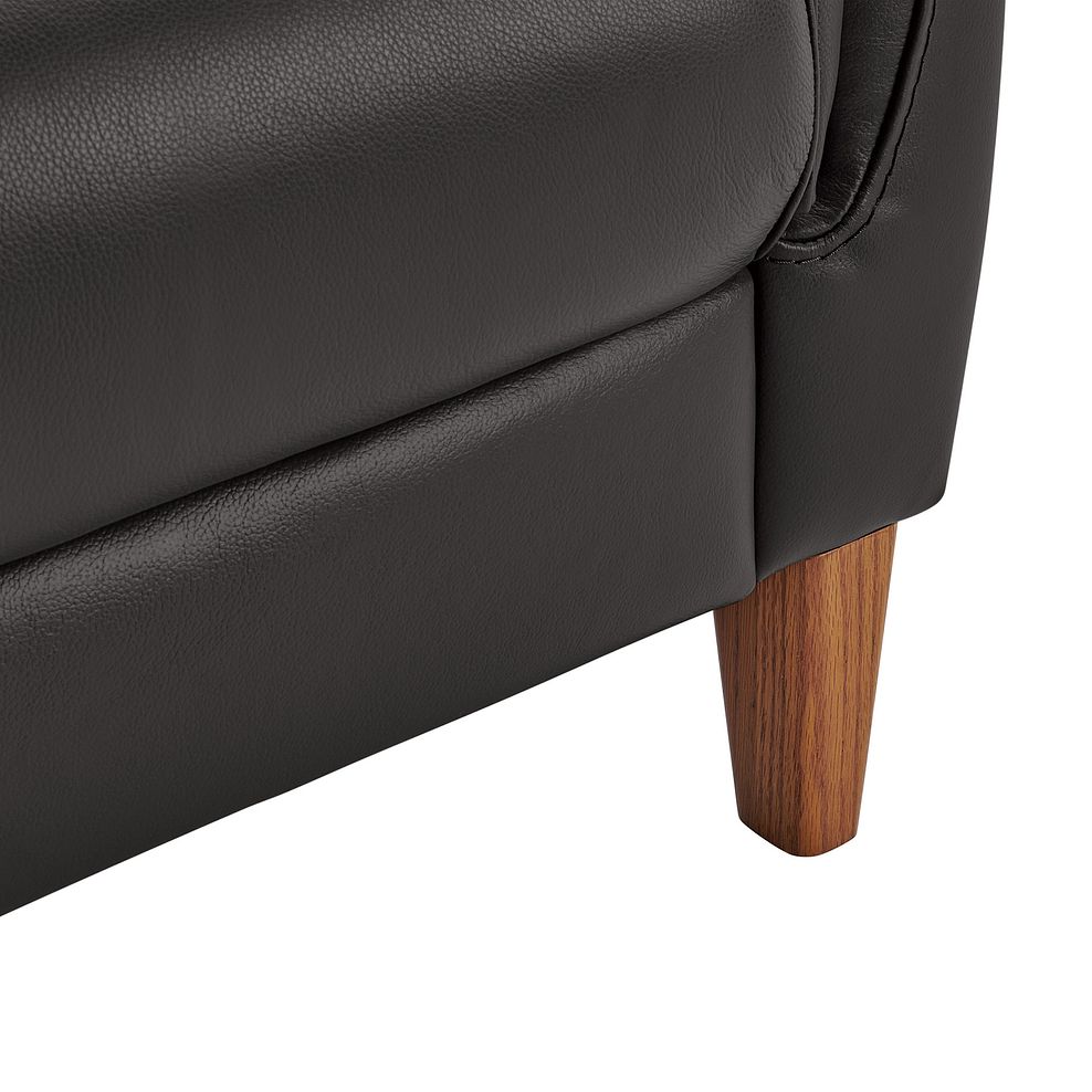 Linden Black Leather 2 Seater Sofa 8