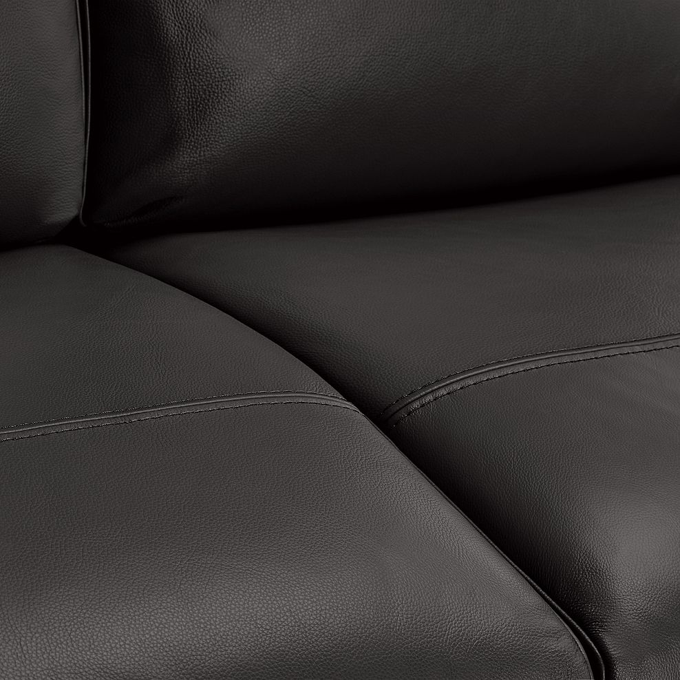 Linden Black Leather 2 Seater Sofa 6