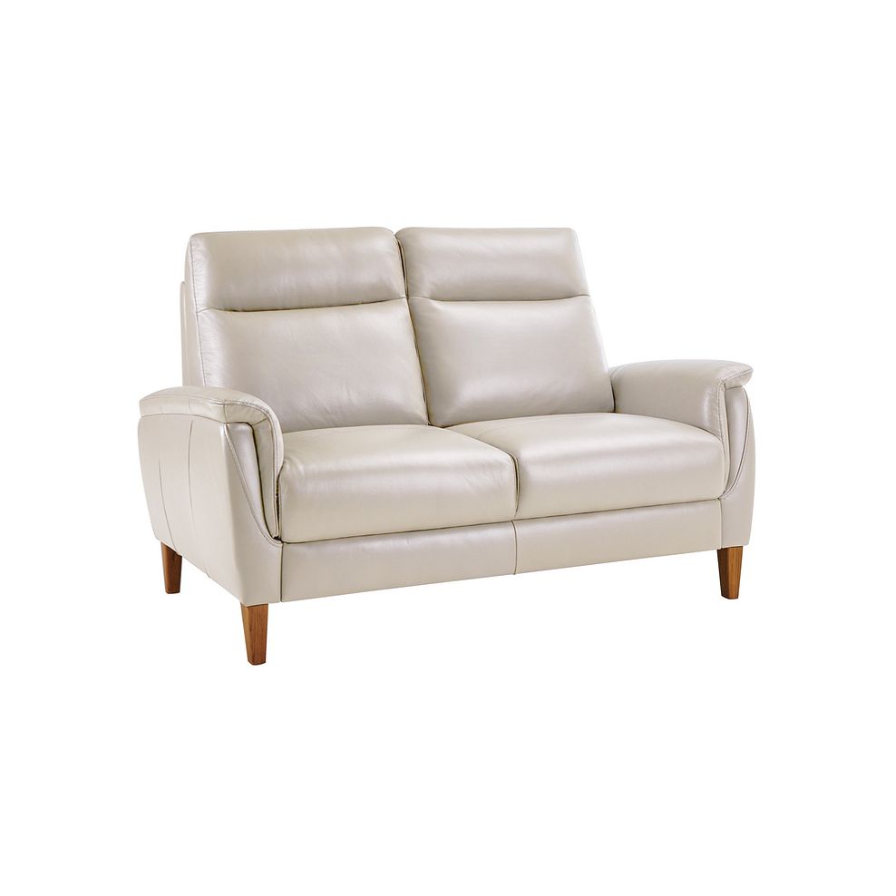 Linden Off White Leather 2 Seater Sofa 1